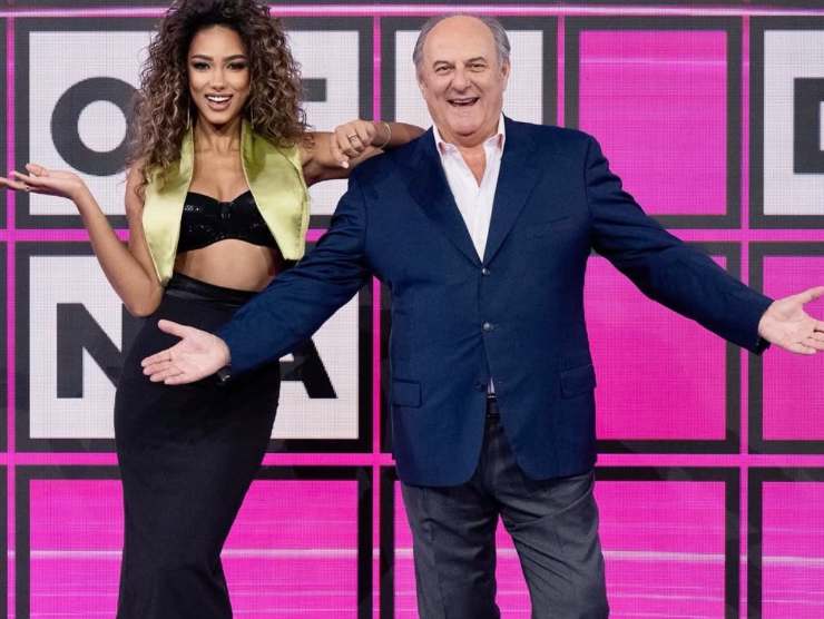 gerry scotti e samira lui a la ruota della fortuna